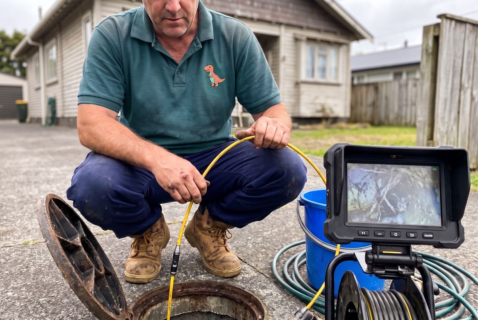 CCTV Drain Inspection by a licensed Cheeky's Plumbers plumber in Wellington