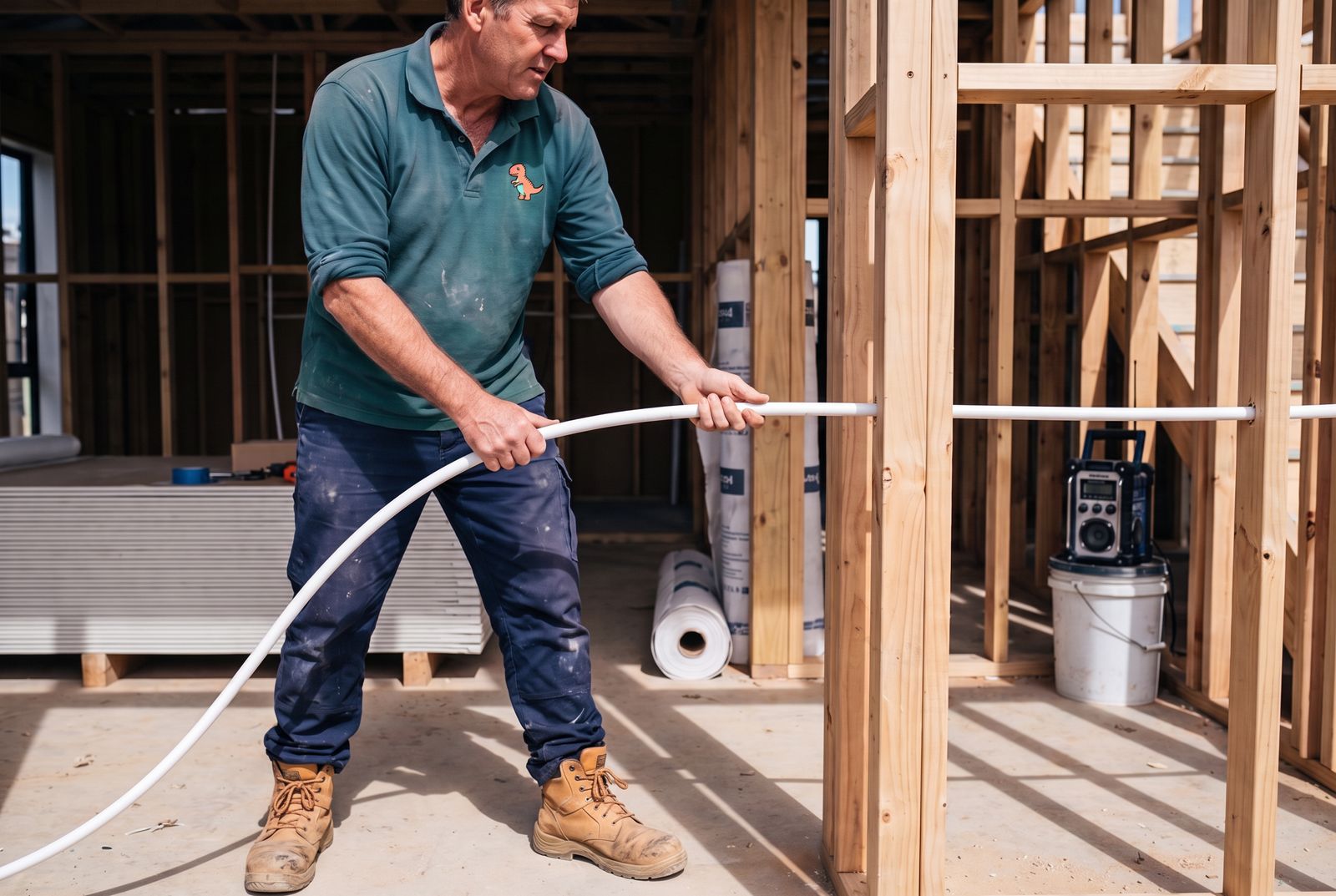 New Build Plumbing by a licensed Cheeky's Plumbers plumber in Wellington
