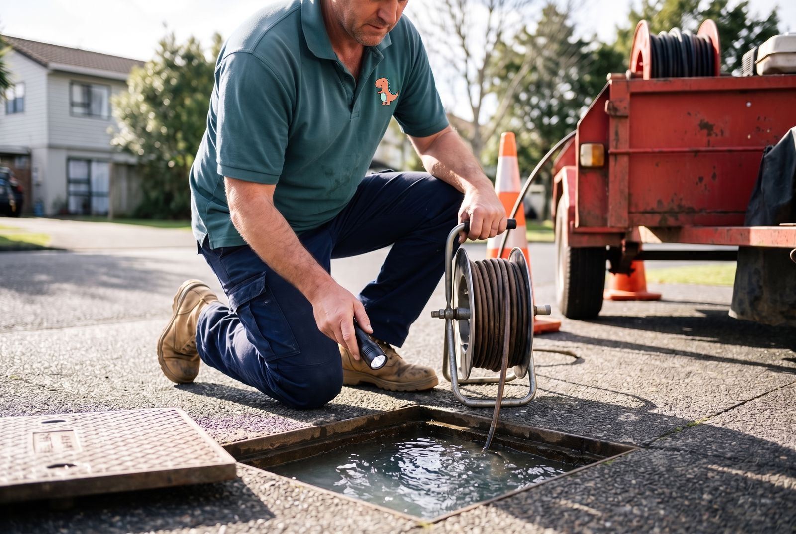 Drain Cleaning by a licensed Cheeky's Plumbers plumber in Wellington